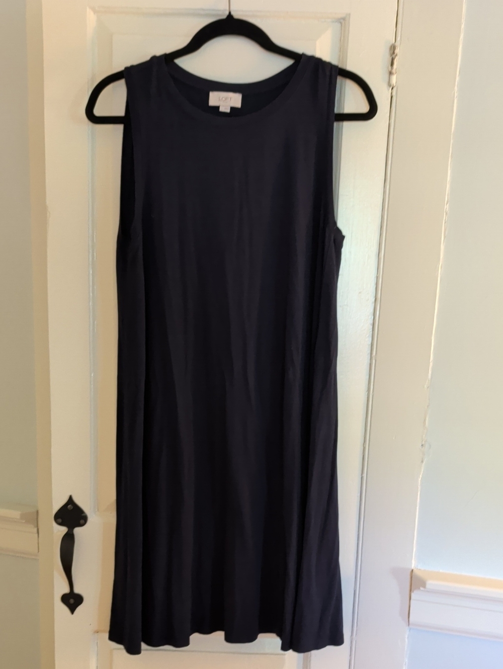 LOFT Navy Sleeveless A-Line Dress